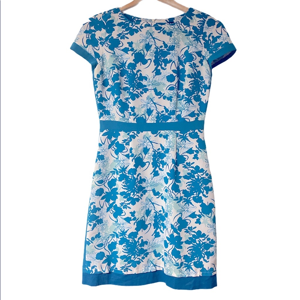 🦋Vintage Jacob blue floral dress size XS